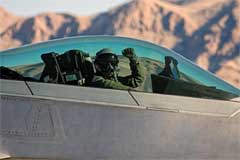 Major Henry "Schadow" Schantz's final demonstration flight with the USAF F-22A Raptor Tactical Demonstration Team F-22A Raptor