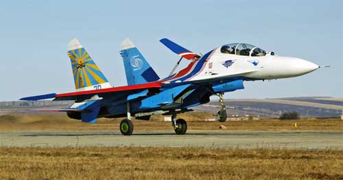 Российская пилотажная группа Самолет "Русских Витязей"