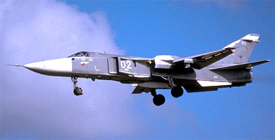 Су-24 первый полёт совершил 17 января 1970 года. Принят на вооружение 4 февраля 1975. На базе самолета созданы модификации — разведчик и постановщик помех. Су-24М, МР, МП, М2 оборудованы системой дозаправки в воздухе. Выпускался на Новосибирском авиазаводе и КнААПО. Серийное производство всех модификаций прекращено в 1993 году. Бомбардировщик