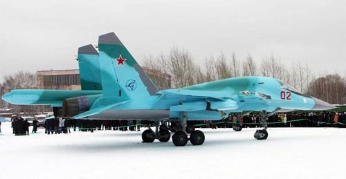 Передача ВВС второго Су-34 войсковой серии, НАПО, Новосибирск, 15 декабря 2006 года Су-34