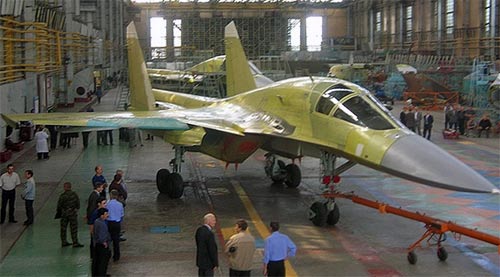 Су-34 выпуска 2010 года в цехе НАПО им.В.Чкалова, г.Новосибирск, ноябрь 2010 года Самолет Су-34