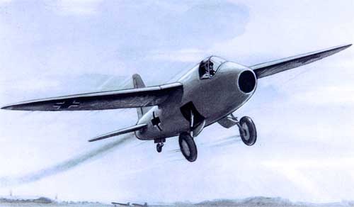 Cамолет с турбореактивным двигателем Heinkel He 178