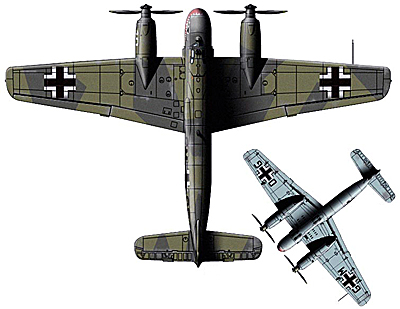 Hs 129A-0 вид сверху и снизу hs129