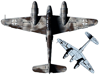 Me 410A-1 вид сверху me410