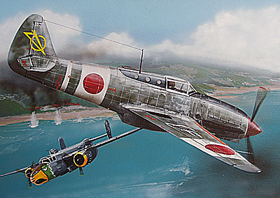 японский самолет в бою