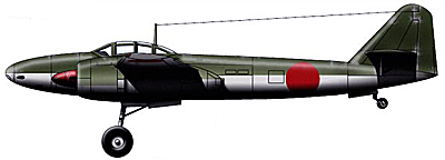 боковая проекция японского высотного истребителя
