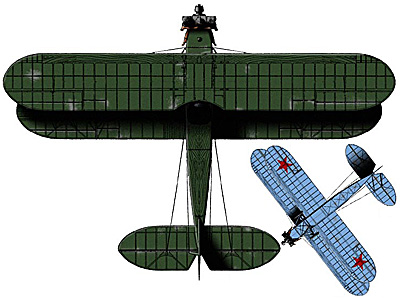 У-2 (По-2) вид сверху кукурузник