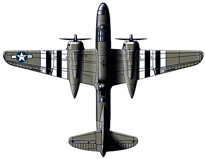 верхняя проекция самолета второй мировой войны