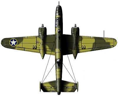 модель b-25c верхняя проекция